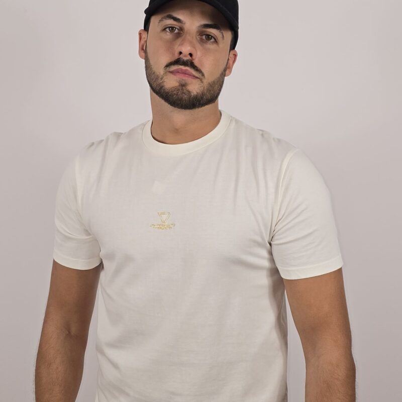Camiseta básica blanca milk agujastriángulos